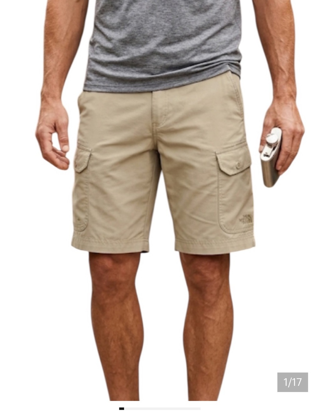 The North Face Men's Khaki Cargo Hiking Shorts 30